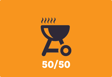 Grillmetode 50 50